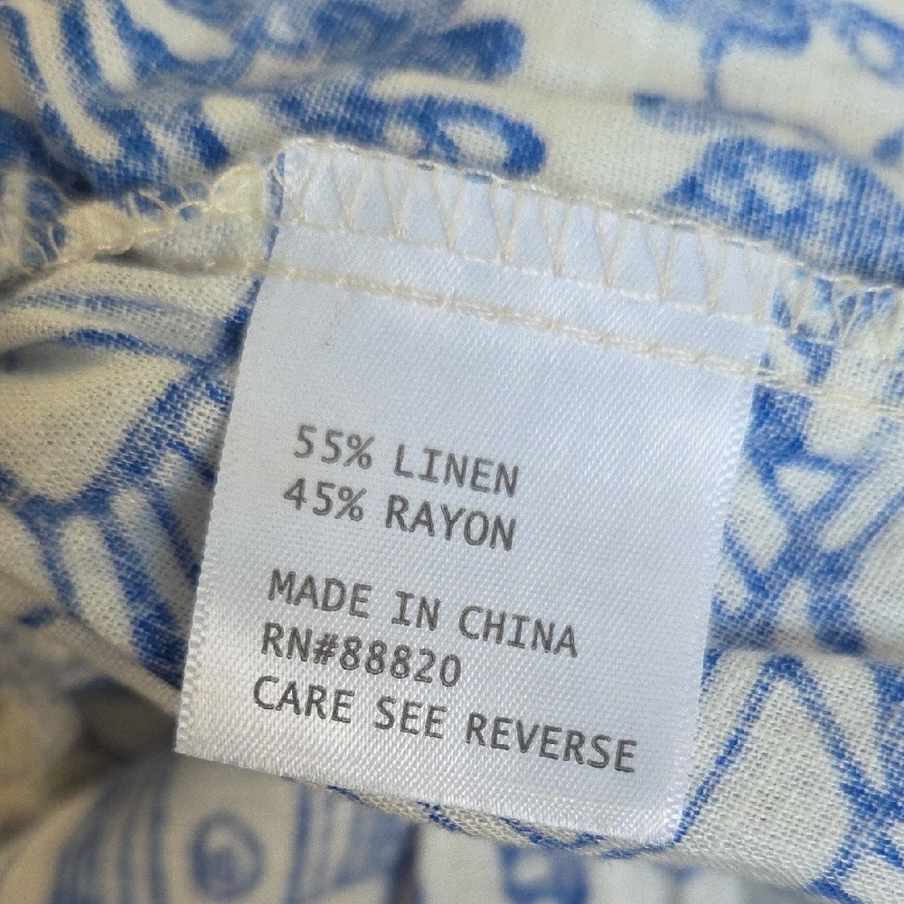 {Calypso St Barth} Coastal Sails Linen Blend Maxi Skirt (Medium) - Picture 7 of 12